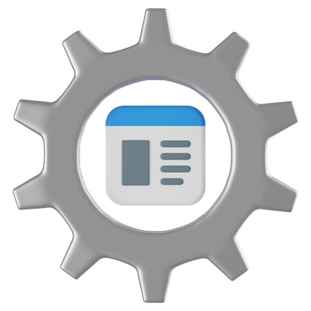 Web Management  3D Icon