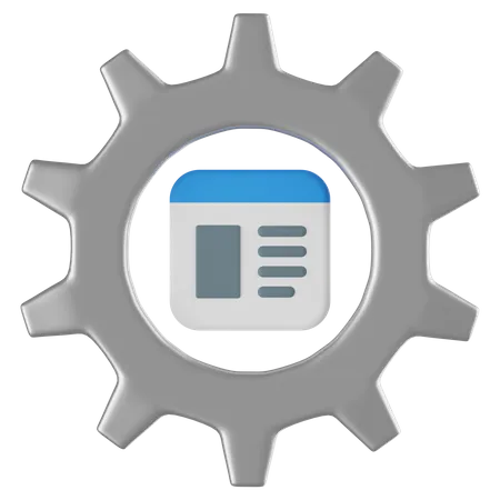 Web Management  3D Icon