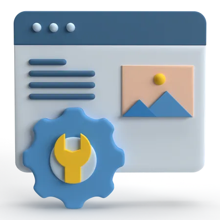 Web Management  3D Icon