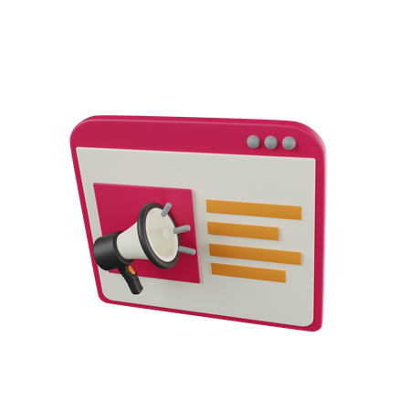 Web Marketing  3D Icon