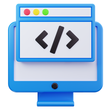 Web Monitor  3D Icon