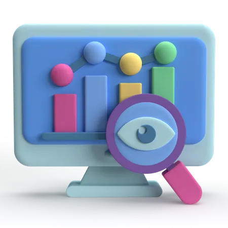 Web Monitoring  3D Icon