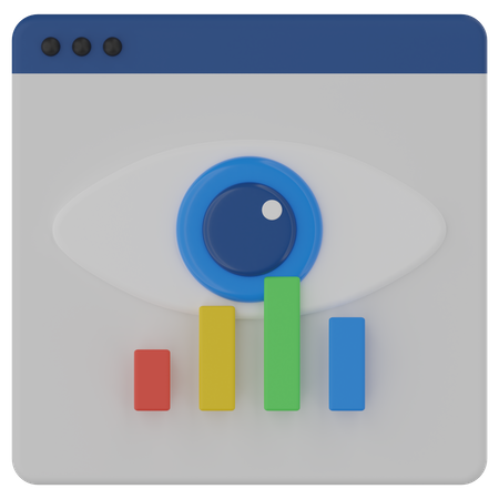 Web Monitoring  3D Icon