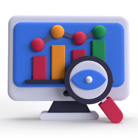 Web Monitoring  3D Icon