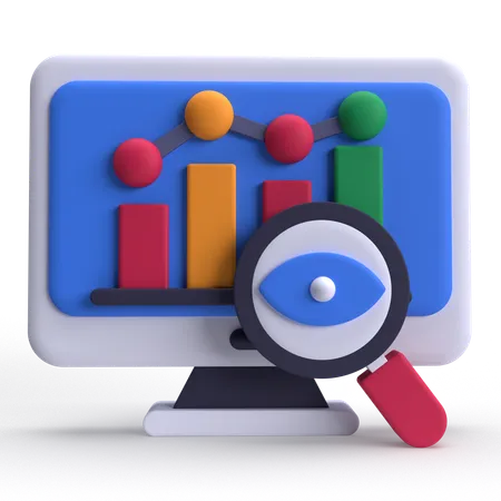 Web Monitoring  3D Icon