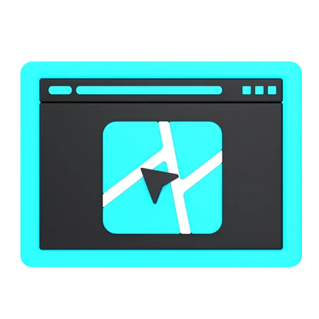 Web navigation  3D Icon