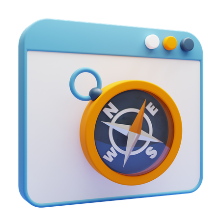 Web Navigation  3D Icon