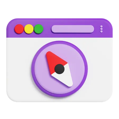 Web navigation  3D Icon