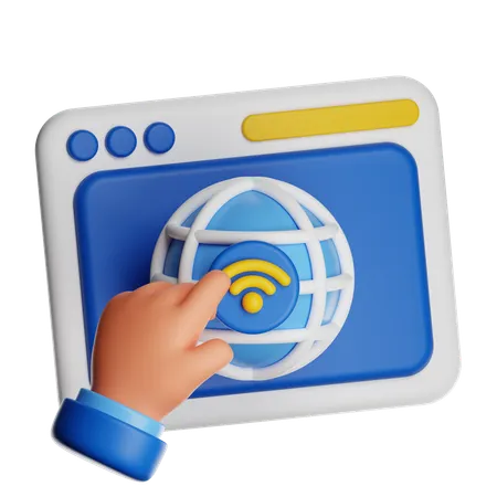 Web Navigation  3D Icon