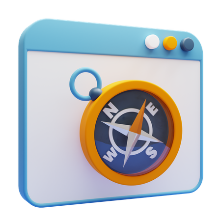 Web Navigation 3D Icon