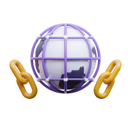 Web-Netzwerk  3D Icon