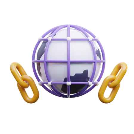 Web-Netzwerk  3D Icon