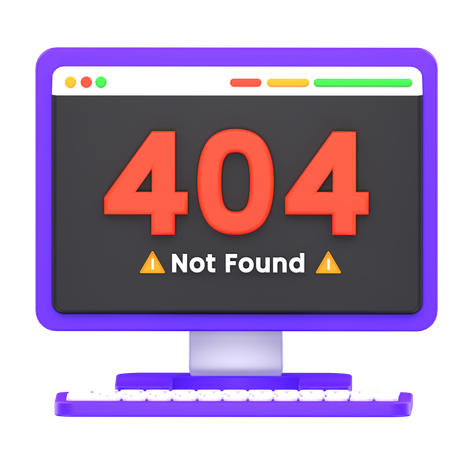 Web Not Found  3D Icon