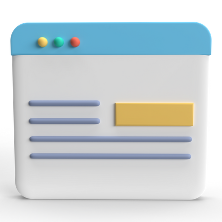 Web Page  3D Icon