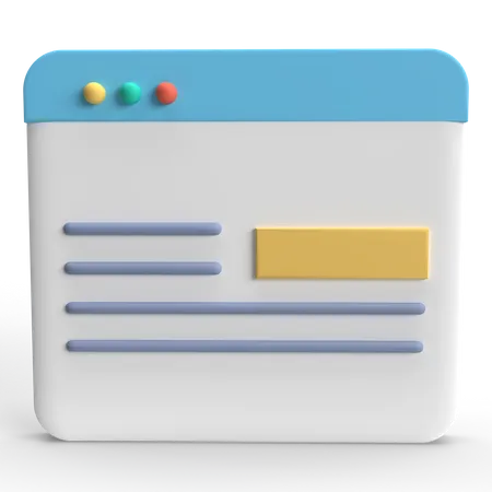 Web Page  3D Icon