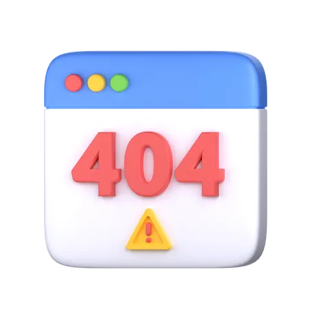 Web Page Error 404  3D Icon