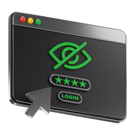 Web Page Security  3D Icon