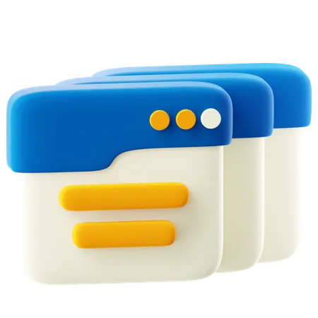 Web Pages  3D Icon