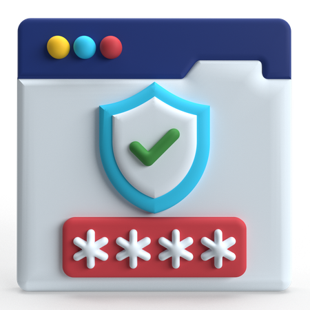 Web Password  3D Icon