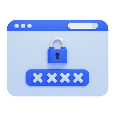 Web Password  3D Icon