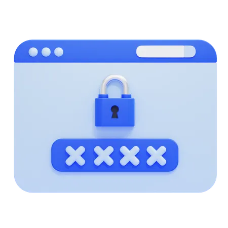 Web Password  3D Icon