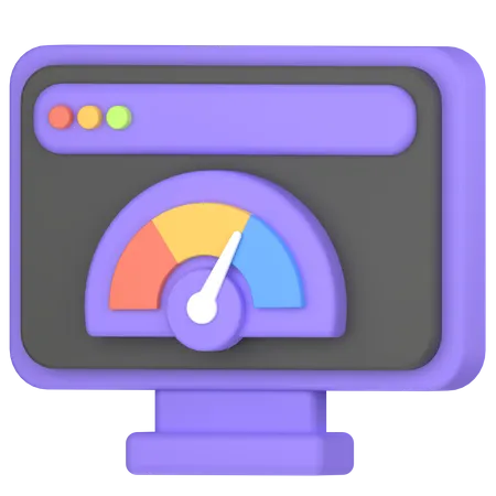 Web performance  3D Icon