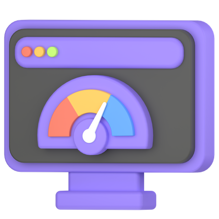 Web performance  3D Icon