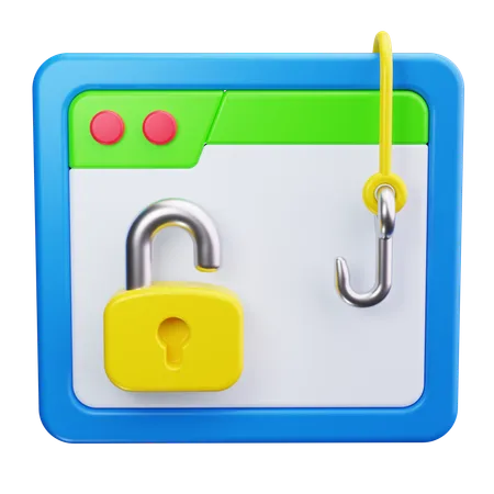 Web Phishing  3D Icon