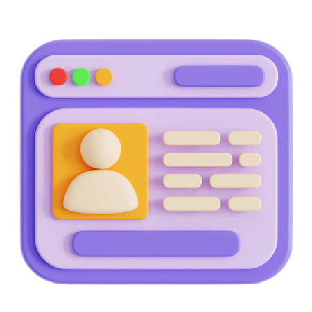 Webprofil  3D Icon