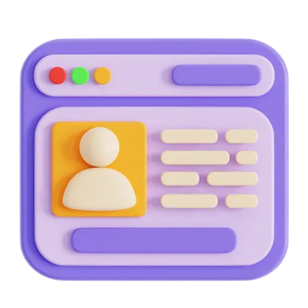 Webprofil  3D Icon