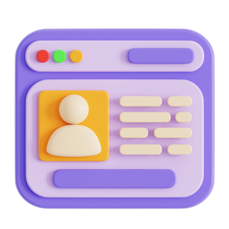 Web Profile  3D Icon