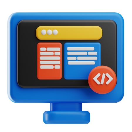 Web Programmierung  3D Icon