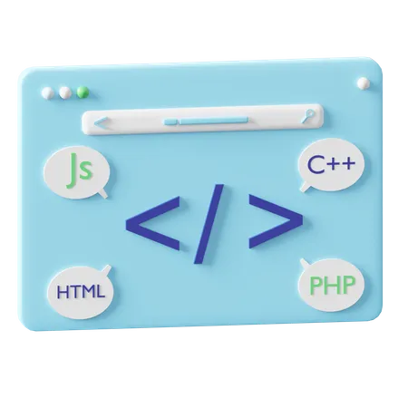 Web Programming 3D Icon