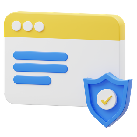 Web Protection  3D Icon