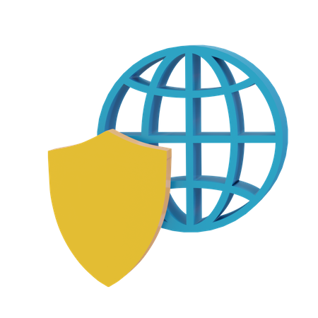 Web Protection  3D Icon