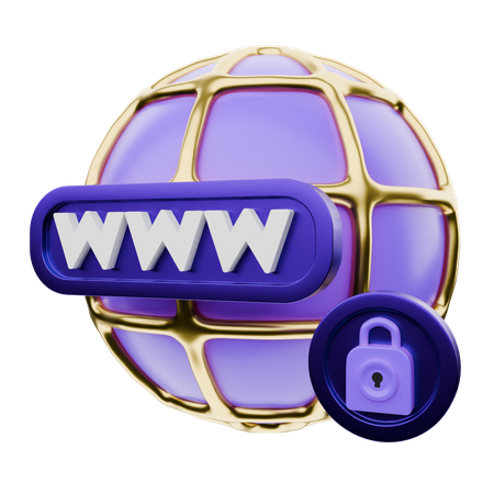 Web Protection  3D Icon