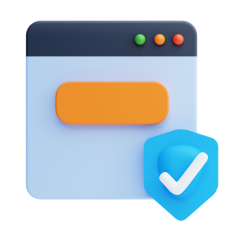 Web Protection  3D Icon