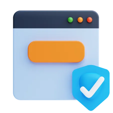 Web Protection  3D Icon