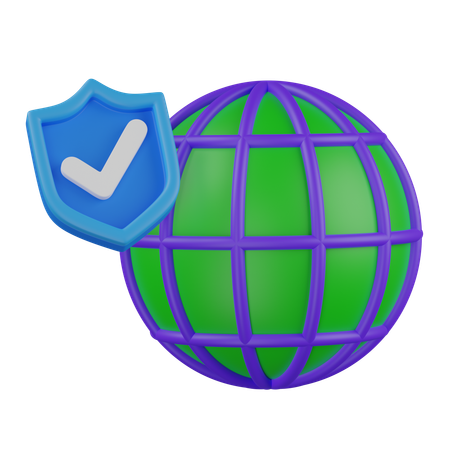 Web Protection  3D Icon