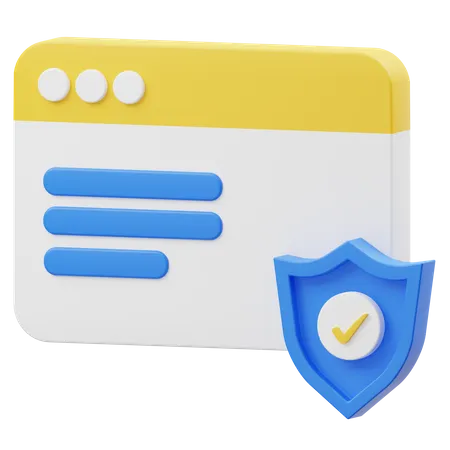 Web Protection 3D Icon