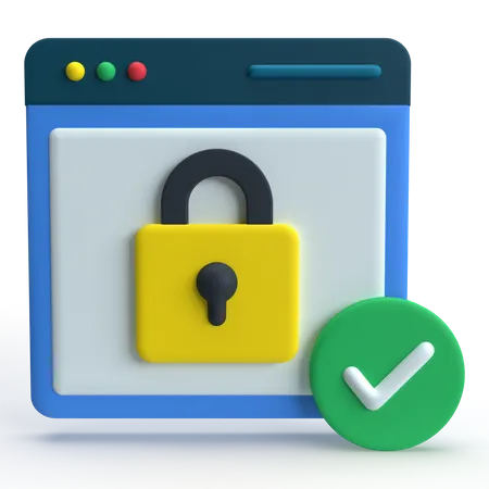 Web Protection  3D Icon