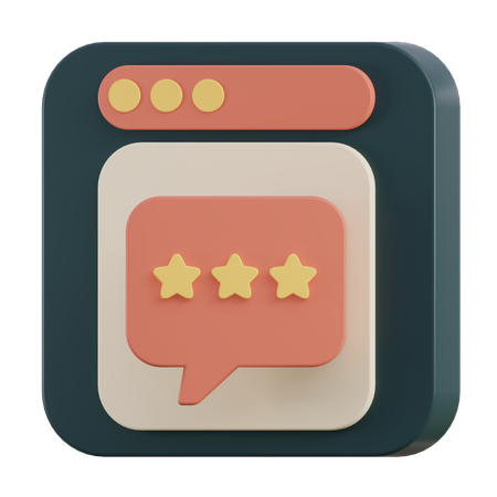 Web Rating  3D Icon