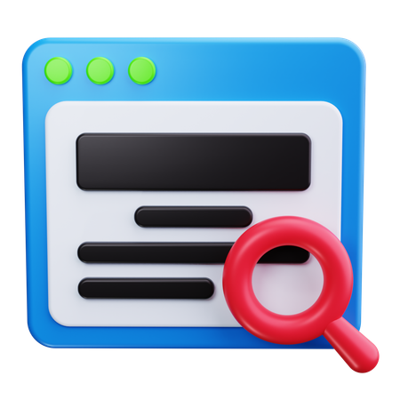 Web Research  3D Icon