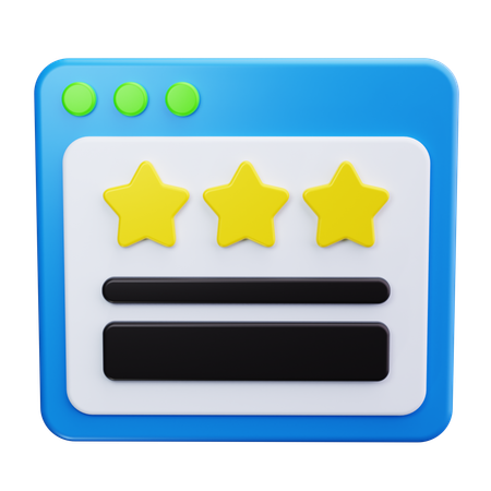 Web Review  3D Icon