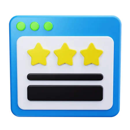 Web Review  3D Icon