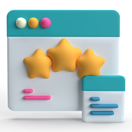 Web Review  3D Icon