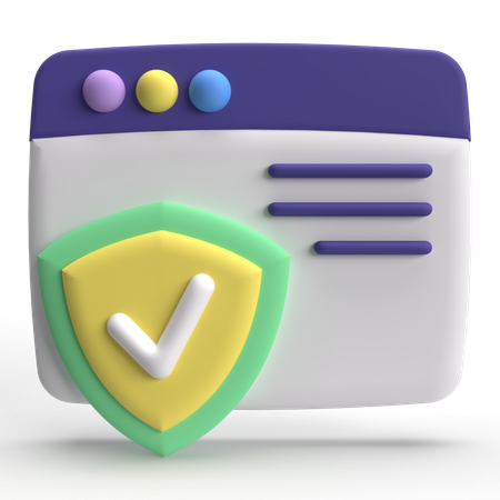 Web Safety  3D Icon