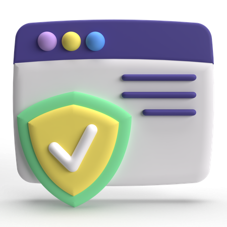 Web Safety  3D Icon