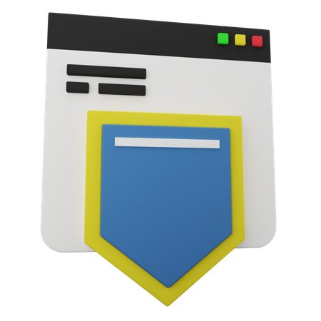 Web-Schild  3D Icon