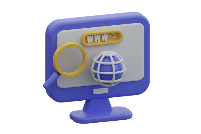 Web Search  3D Icon